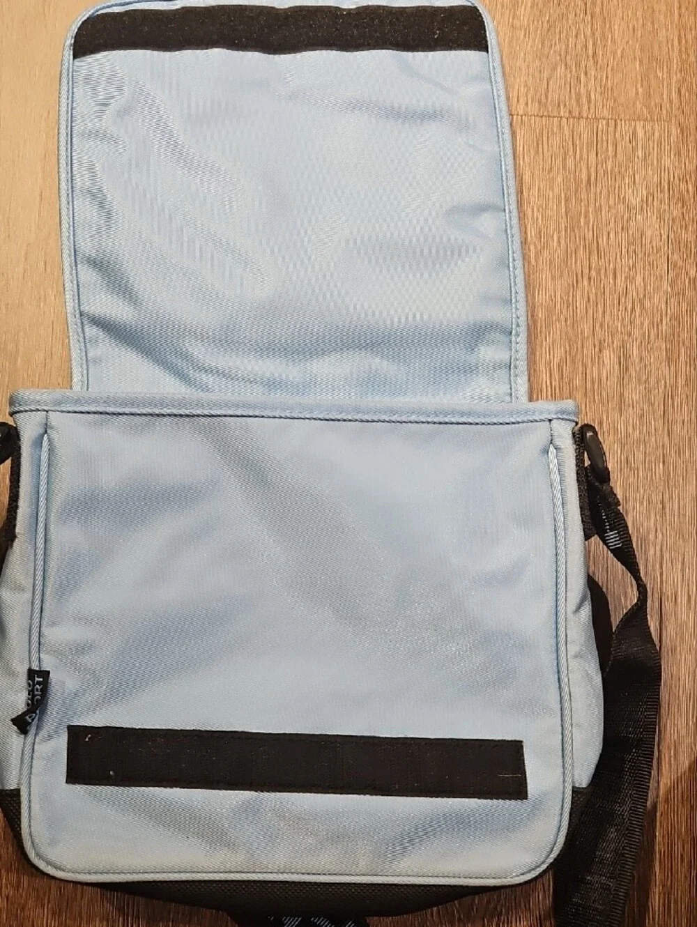 Polo by Ralph Lauren Light Blue Polo Sport Messenger Bag, Vintage 90's